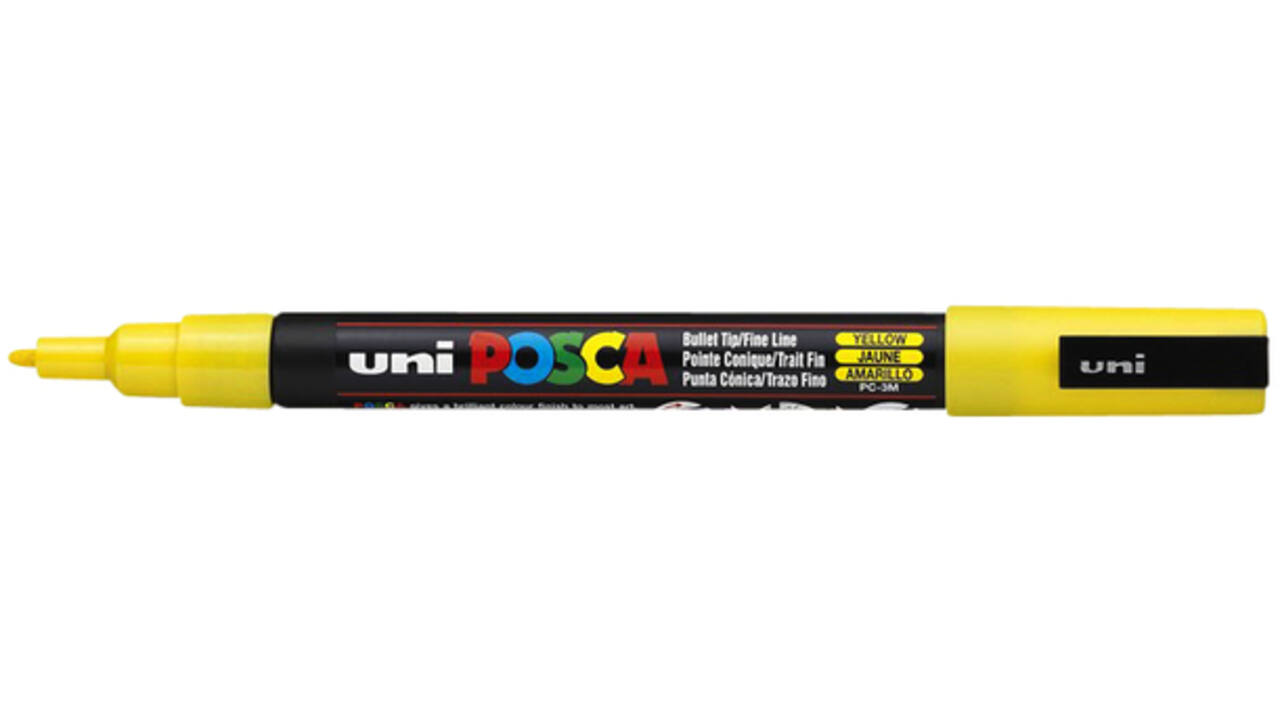 Verfstift Posca PC3M fijn geel