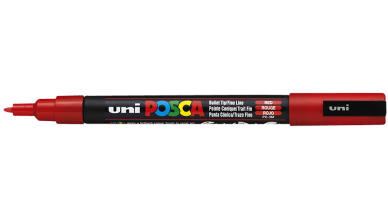 Verfstift Posca PC3M fijn rood
