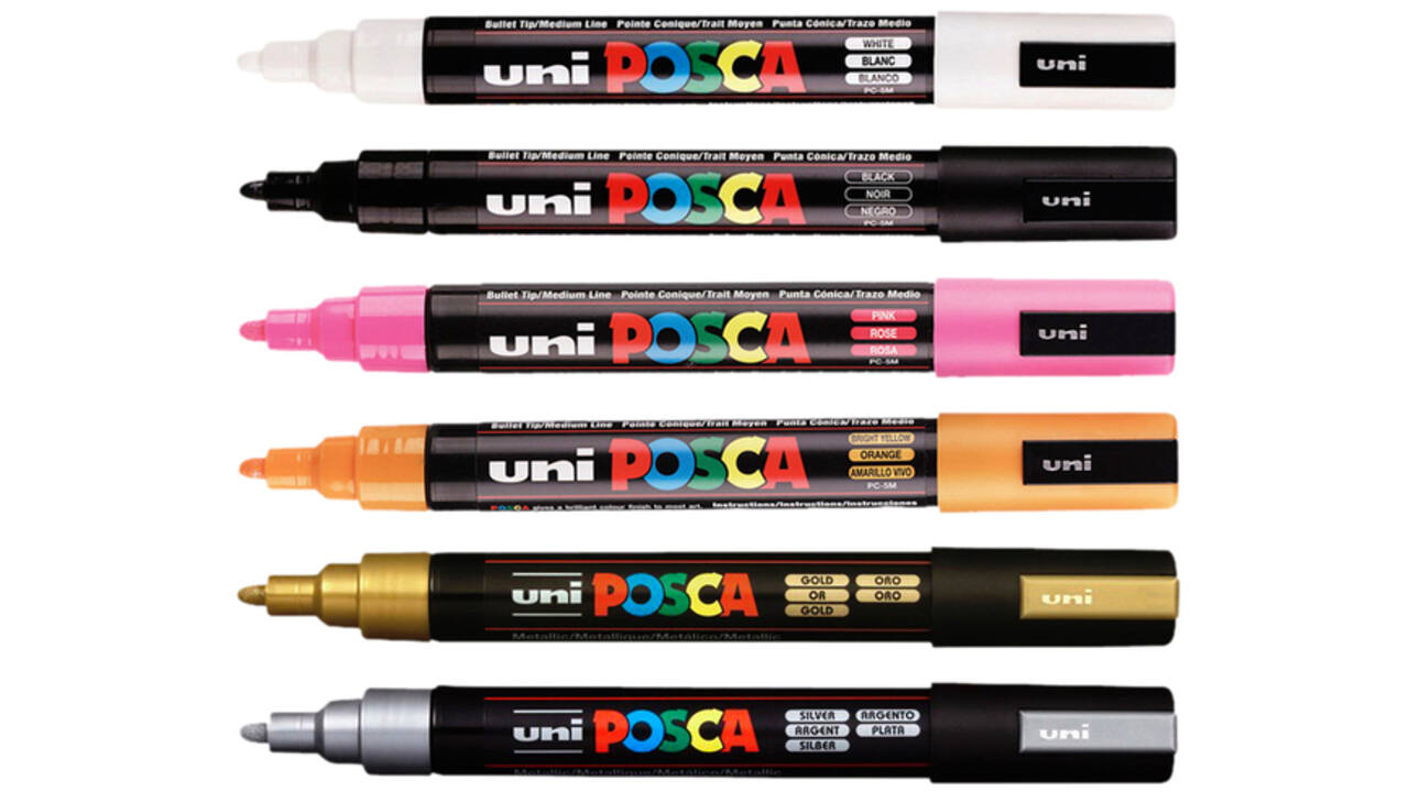 Verfstift Posca PC5M medium goud