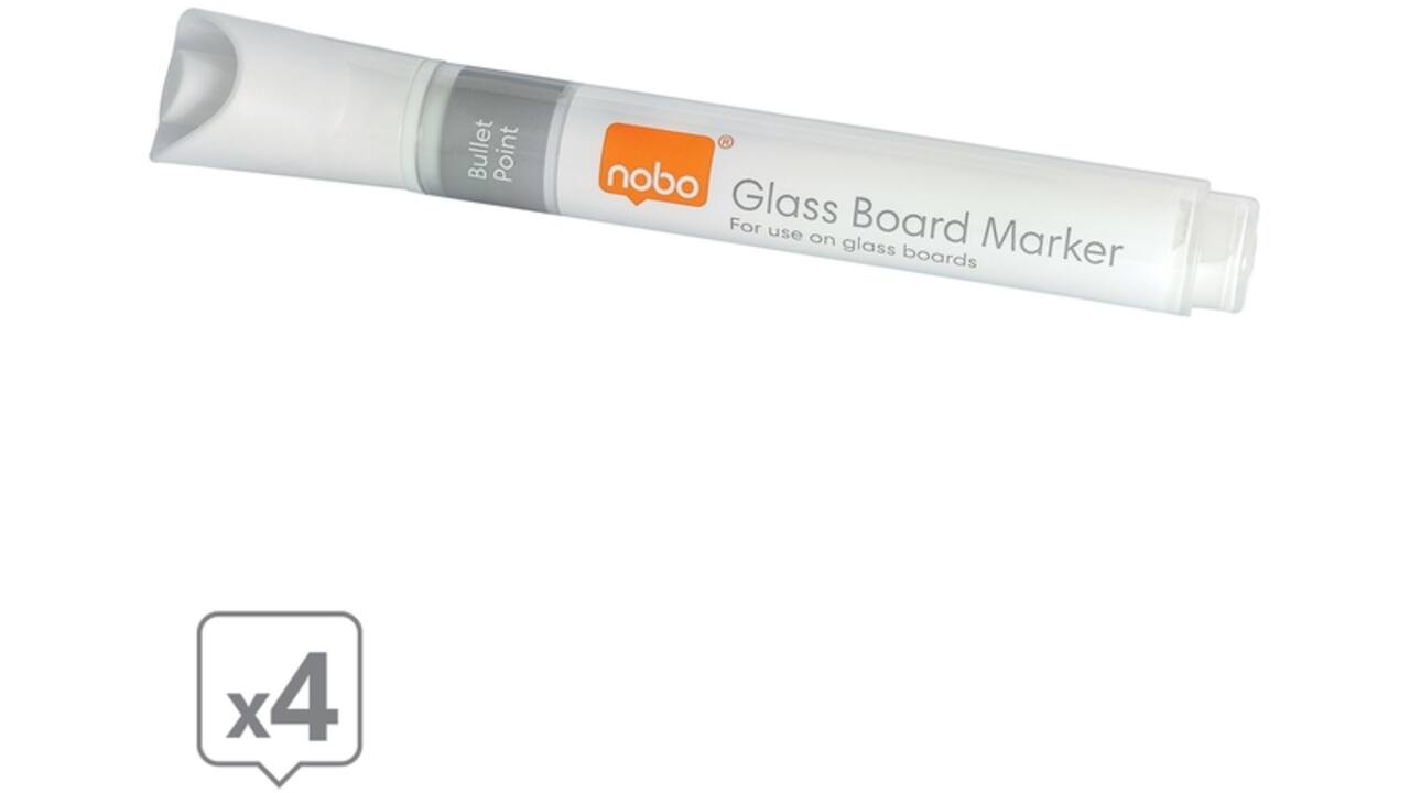 Viltstift Nobo glasbord wit