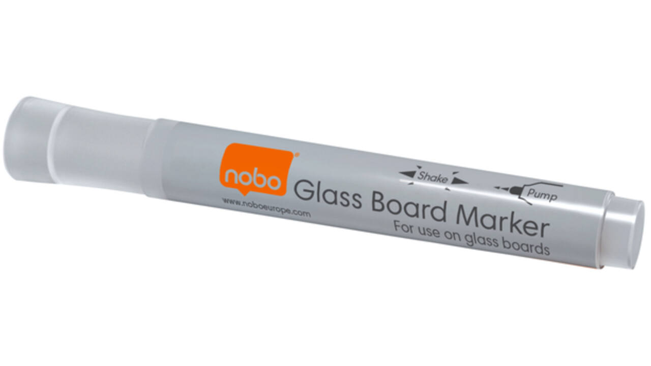 Viltstift Nobo glasbord wit