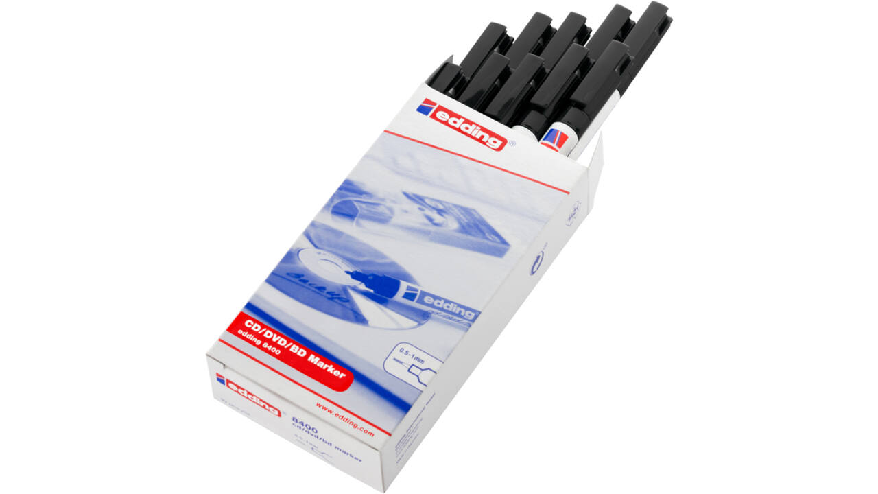 Cd marker edding 8400 rond 0.5-1.0mm zwart