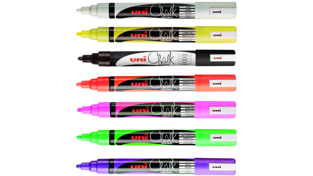 Krijtstift Uni-ball chalk rond 1.8-2.5mm fluor groen