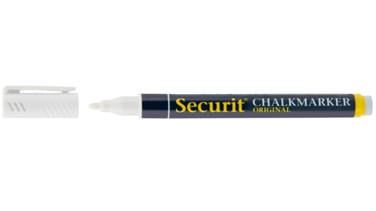 Krijtstift Securit SMA-100 rond ass 1-2mm blister à 4st