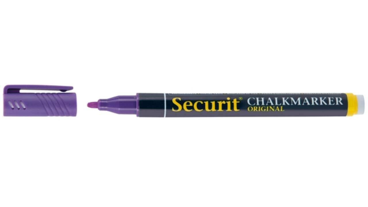 Krijtstift Securit SMA-100 rond ass 1-2mm blister à 4st