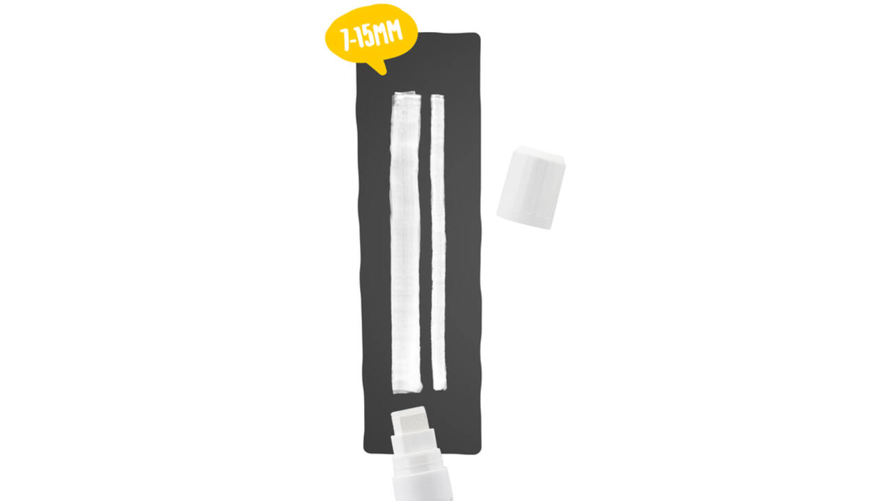 Krijtstift Securit SMA-720 blok wit 7-15mm blister