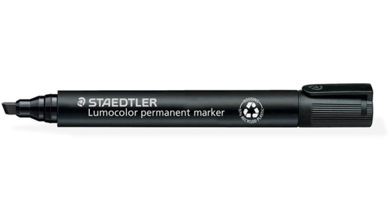 Viltstift Staedtler Lumocolor 350 permanent schuin zwart