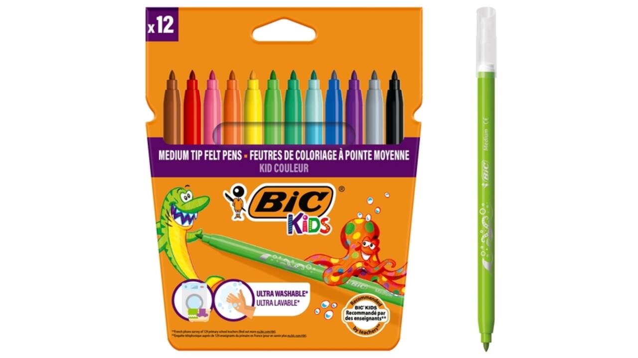 Kleurstiften BicKids kid couleur medium assorti etui à 12 stuks