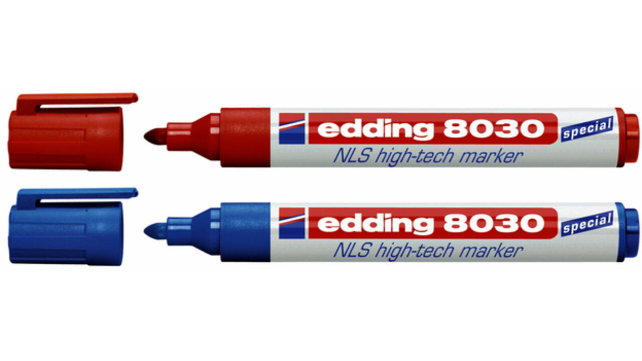 Viltstift edding 8030 NLS high-tech 1.5-3mm blauw