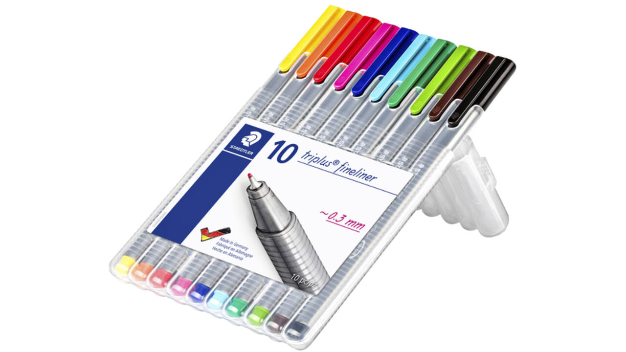 Fineliner Staedtler Triplus 334 assorti 0.3mm 10 stuks