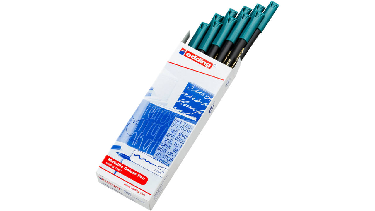 Fineliner edding 1200 074 fijn metallic groen