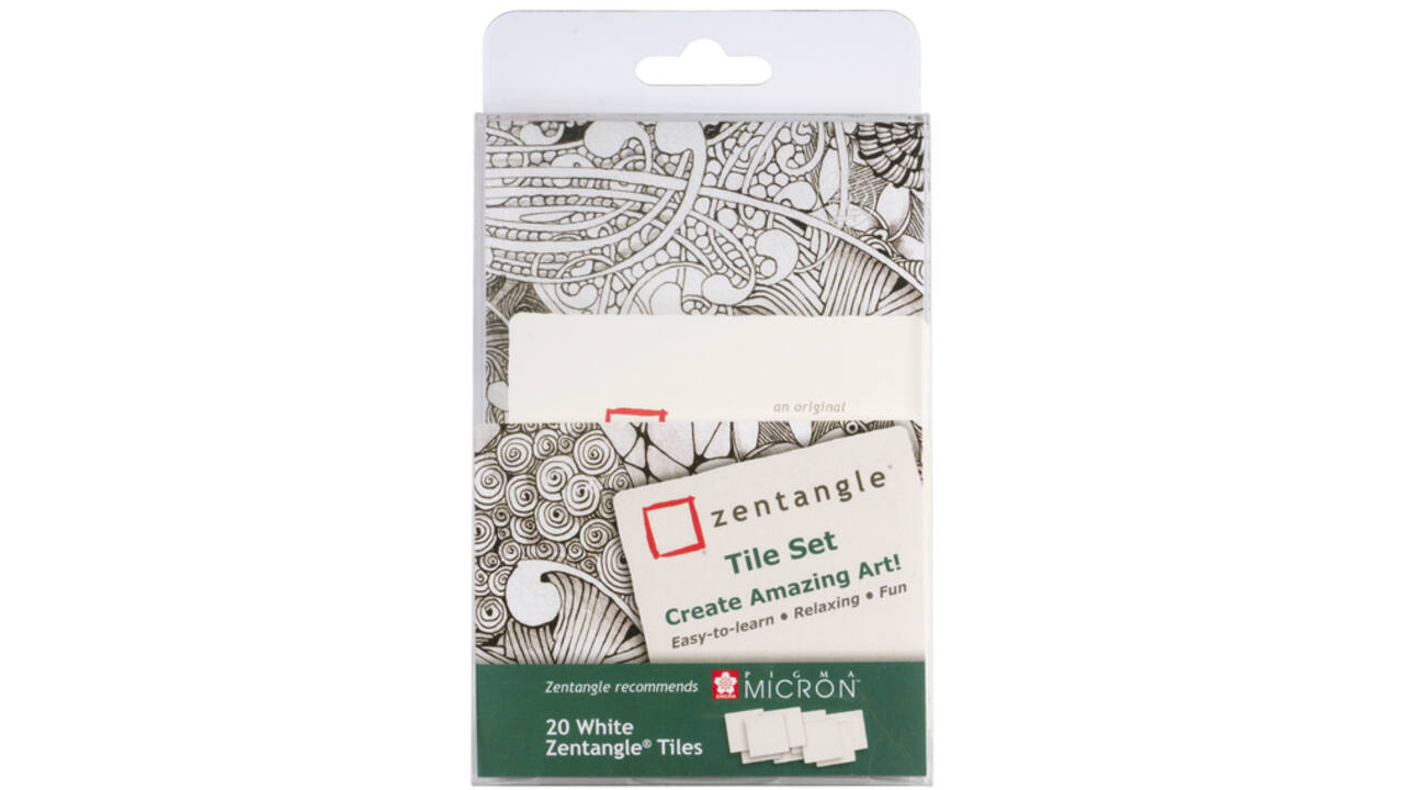 Sakura Zentangle tiles 20 delig wit
