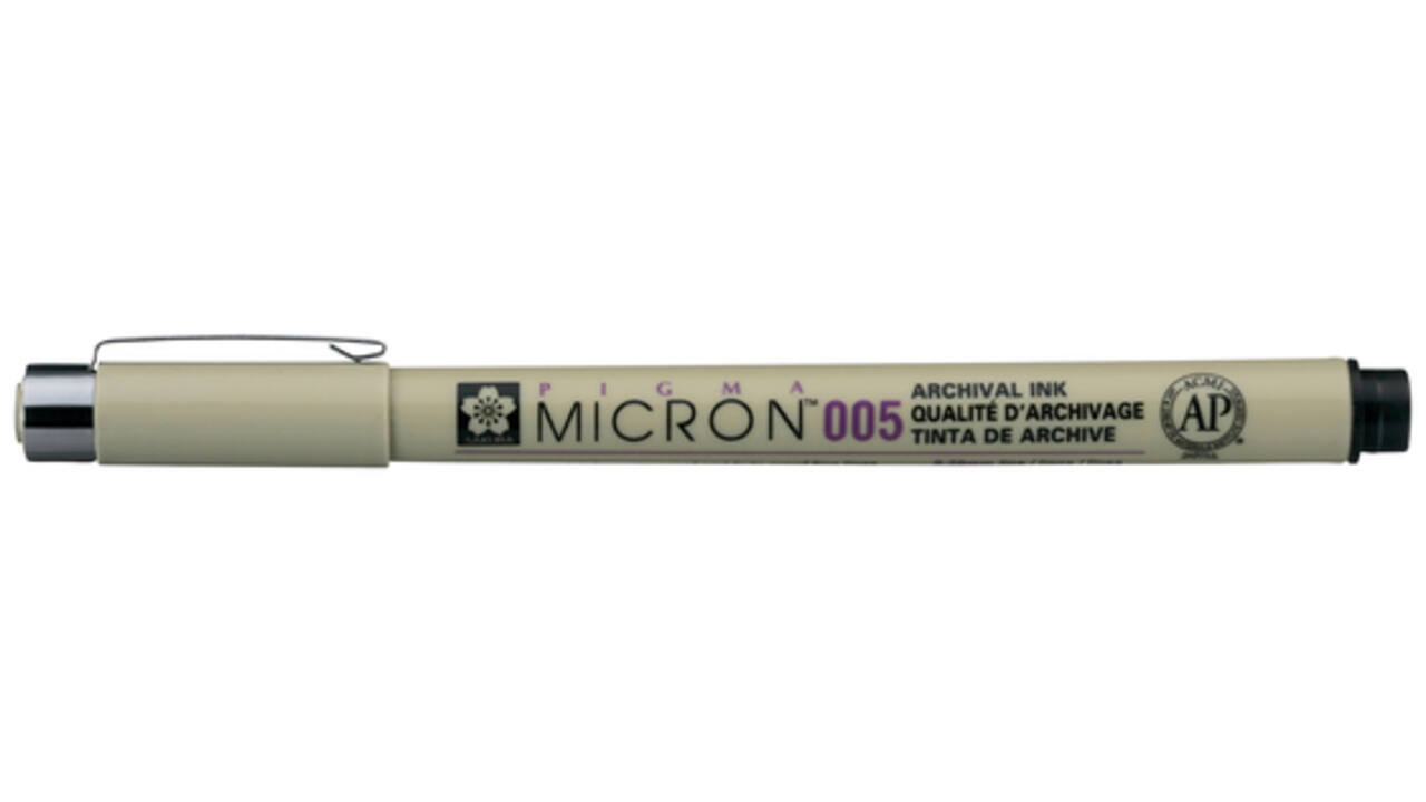 Fineliner Sakura pigma micron zwart 0.2mm
