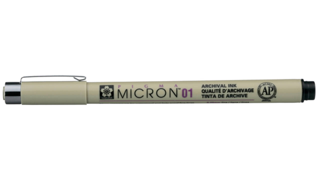Fineliner Sakura pigma micron zwart 0.25mm