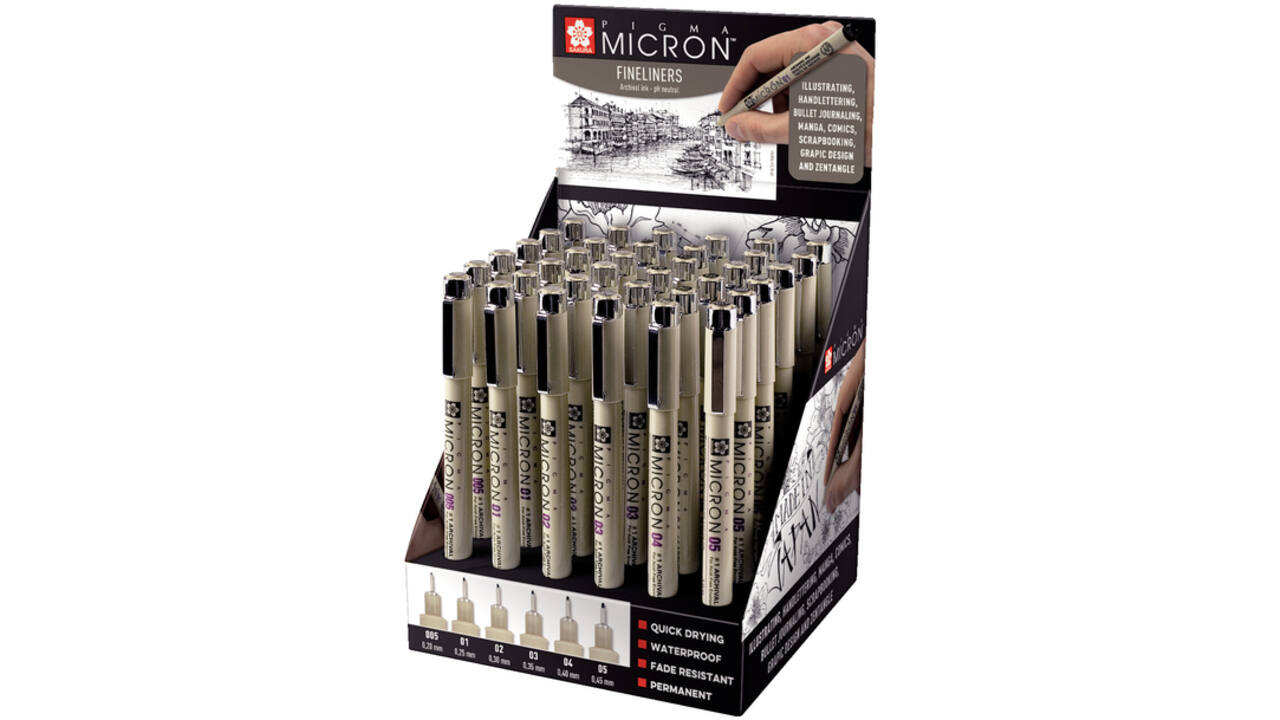 Fineliner Sakura Pigma Micron assorti zwart