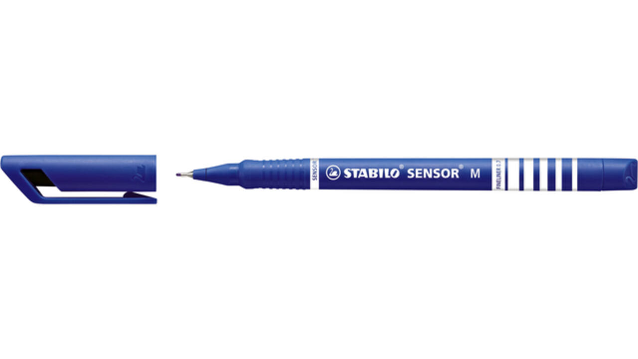 Fineliner STABILO Sensor 187/41 medium blauw