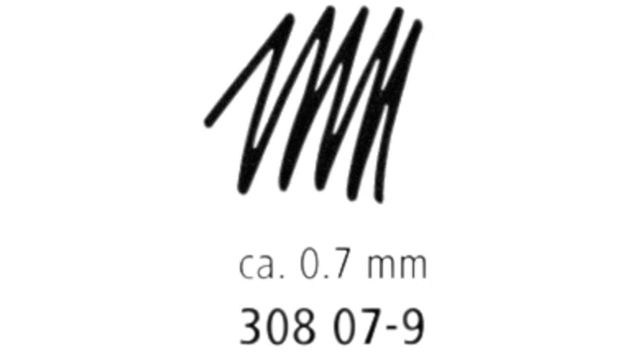 Fineliner Staedtler Pigment 308 zwart 0.7mm