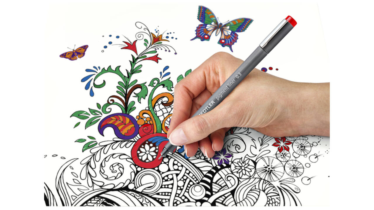Fineliner Staedtler Pigment 308 zwart 0.3mm
