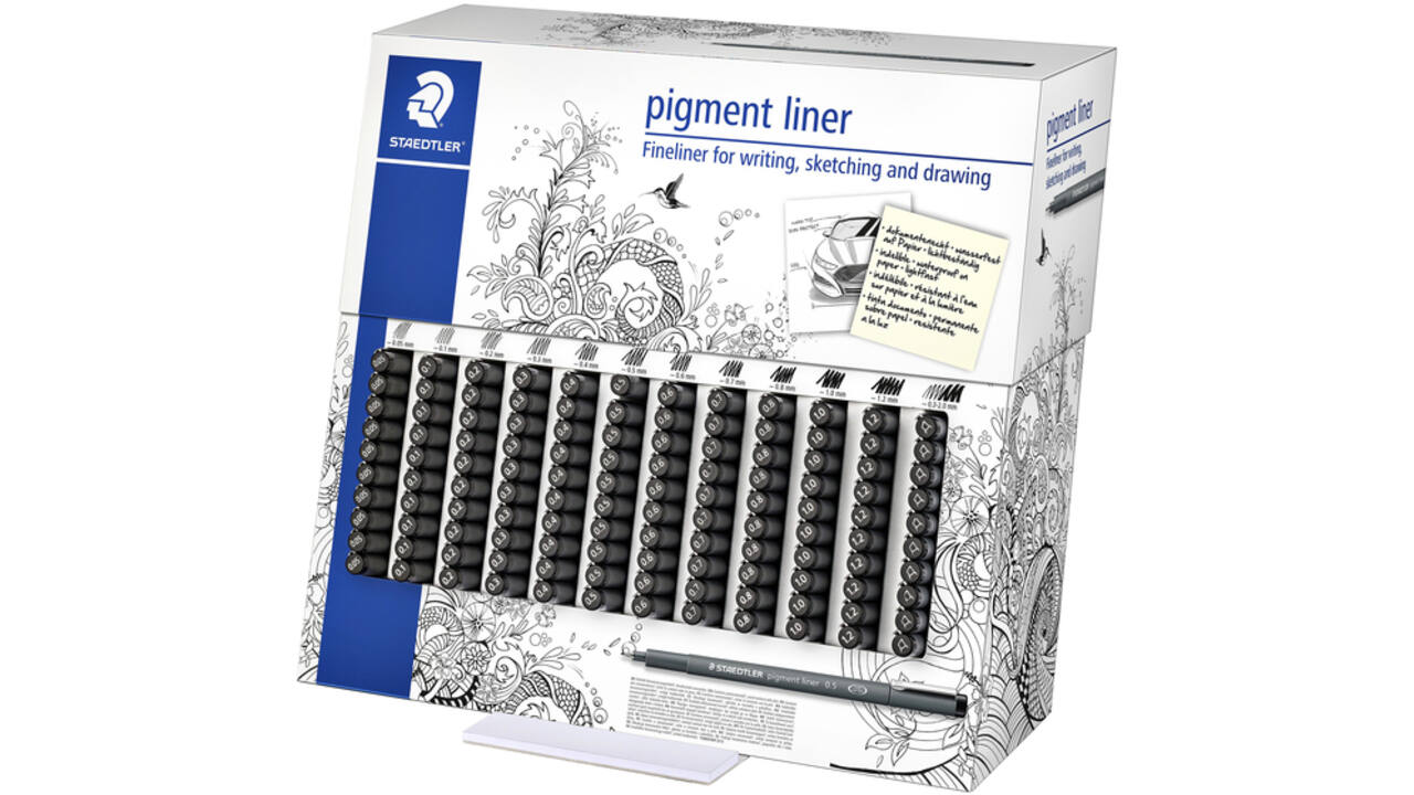 Fineliner Staedtler pigment 308 display à 120st ass