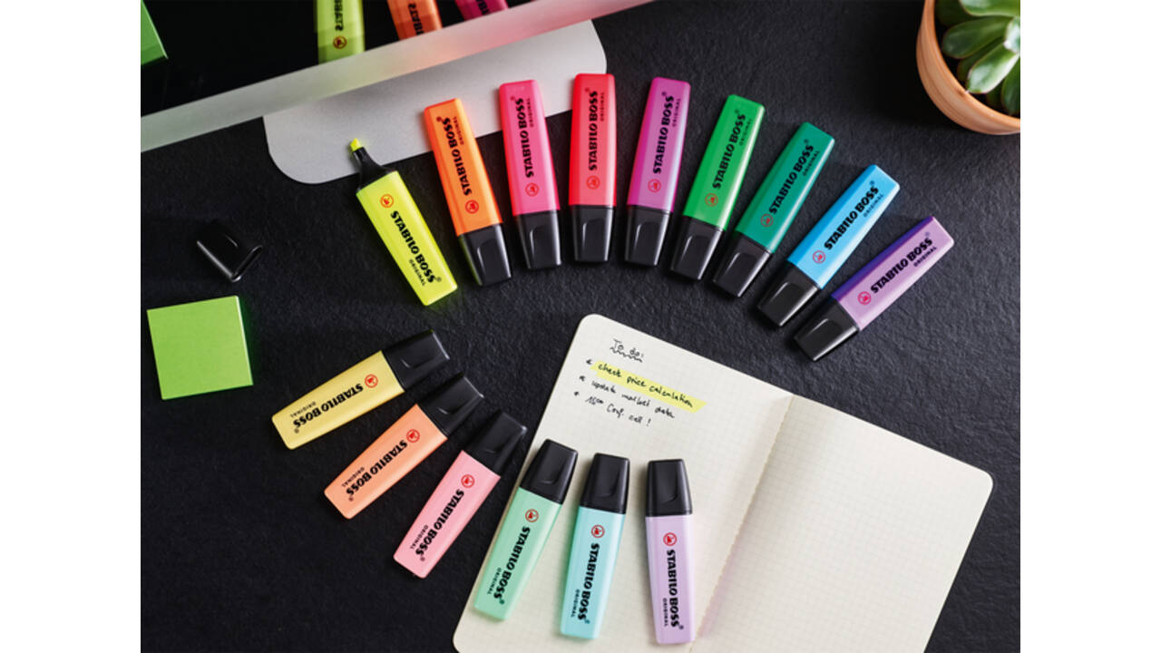 Markeerstift STABILO BOSS Original 70/8 assorti etui à 8 stuks