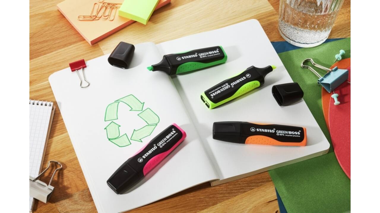 Markeerstift STABILO GREEN BOSS 6070/24 geel