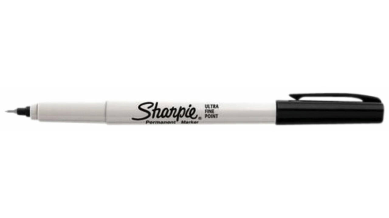 Viltstift Sharpie rond ultra fine zwart blister à 2 stuks
