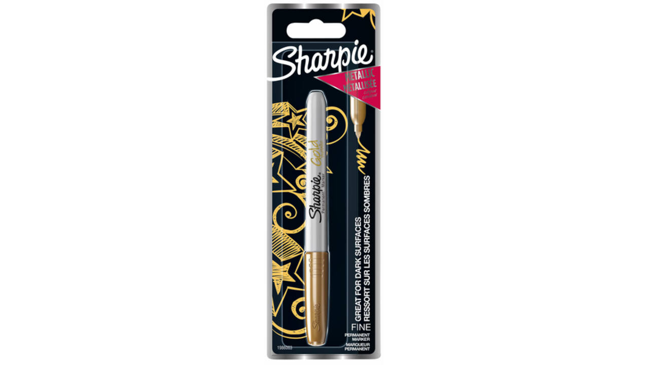 Viltstift Sharpie rond fijn metallic goud blister à 1 stuk