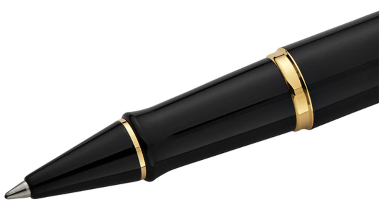 Rollerpen Waterman Expert black lacquer GT fijn