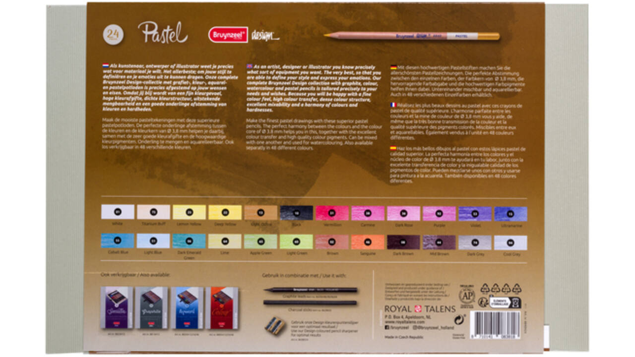 Kleurpotloden Bruynzeel 8840 Design pastel 24stuks assorti
