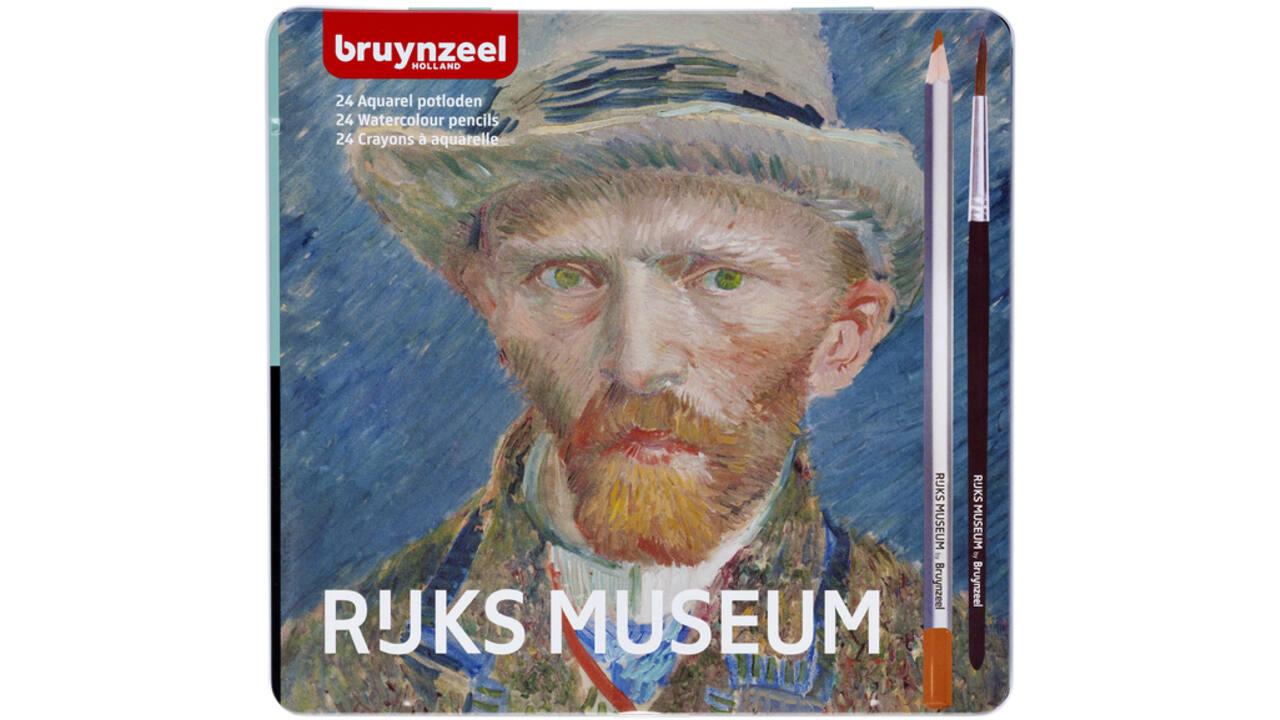 Kleurpotloden Bruynzeel Rijksmuseum Van Gogh aquarel ass blik à 24st