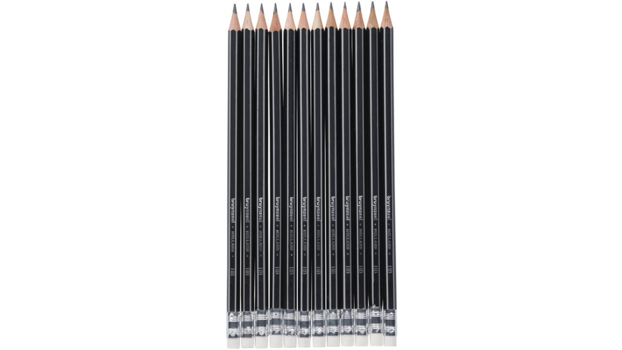 Potlood Bruynzeel 6021 Burotek HB met gum