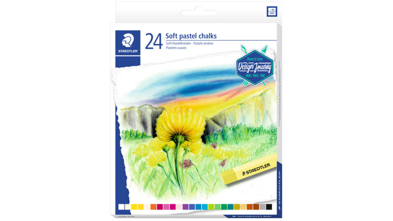 Pastelkrijt Staedtler karat zacht assorti set à 24 stuks