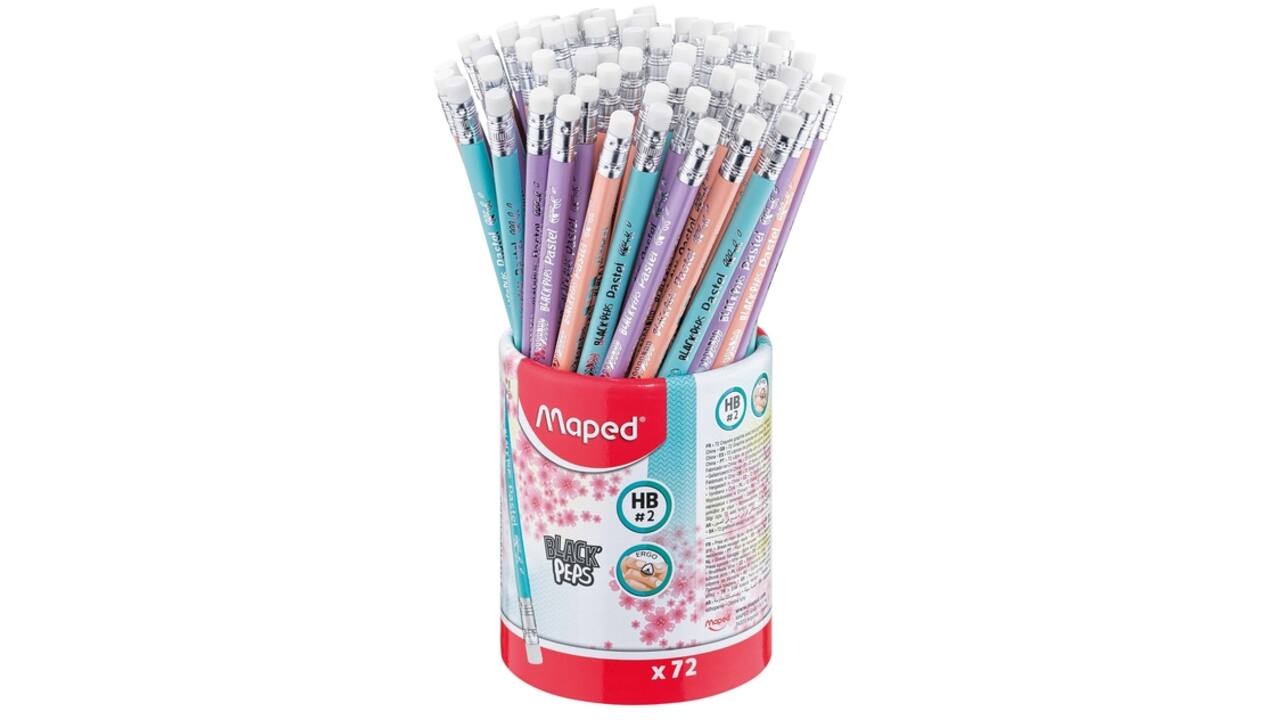Potlood Maped Black'Peps display á 72 stuks pastel