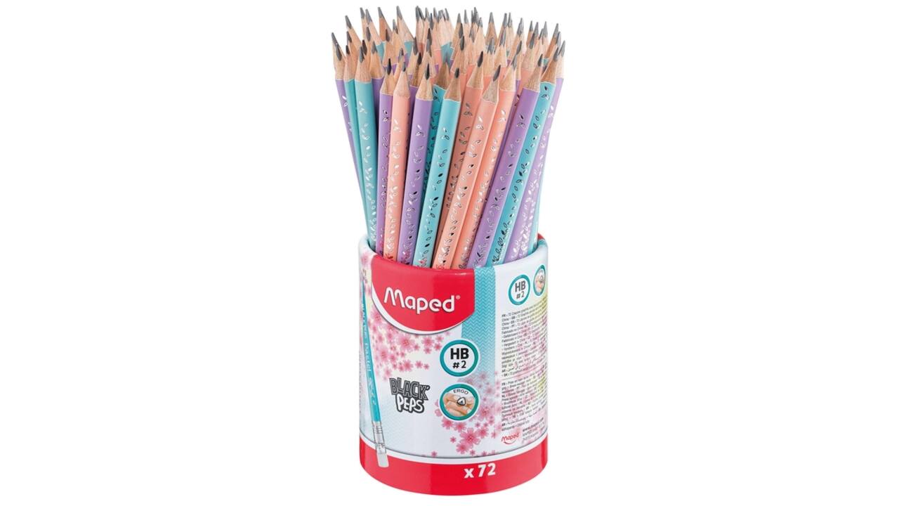 Potlood Maped Black'Peps display á 72 stuks pastel