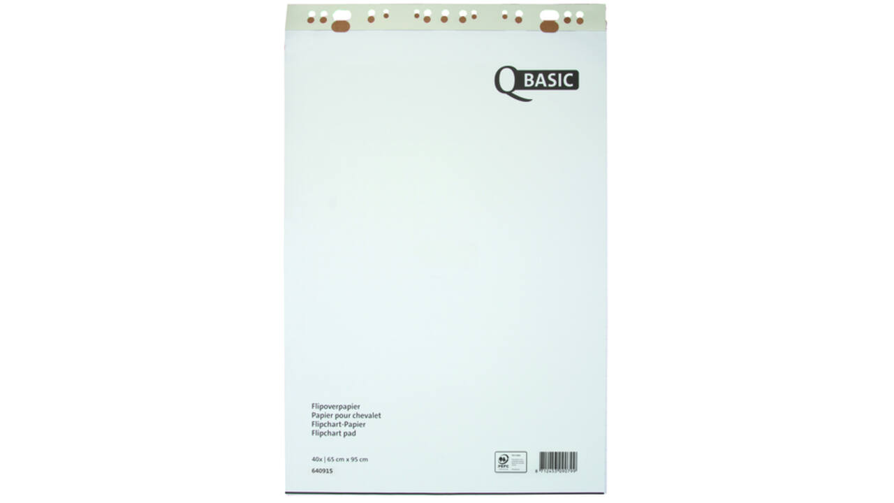 Flipoverpapier Qbasic 65x95cm 20vel opgerold