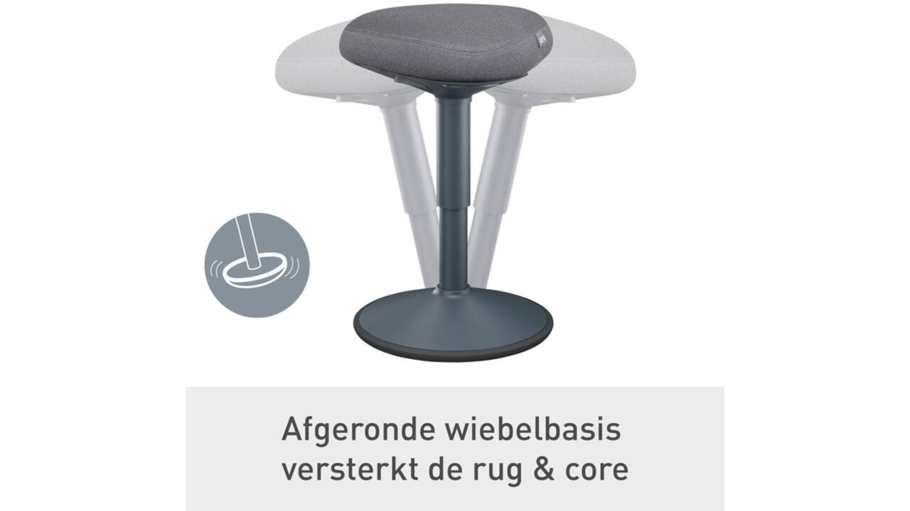 Actieve zitkruk Leitz Ergo met comfortzitting