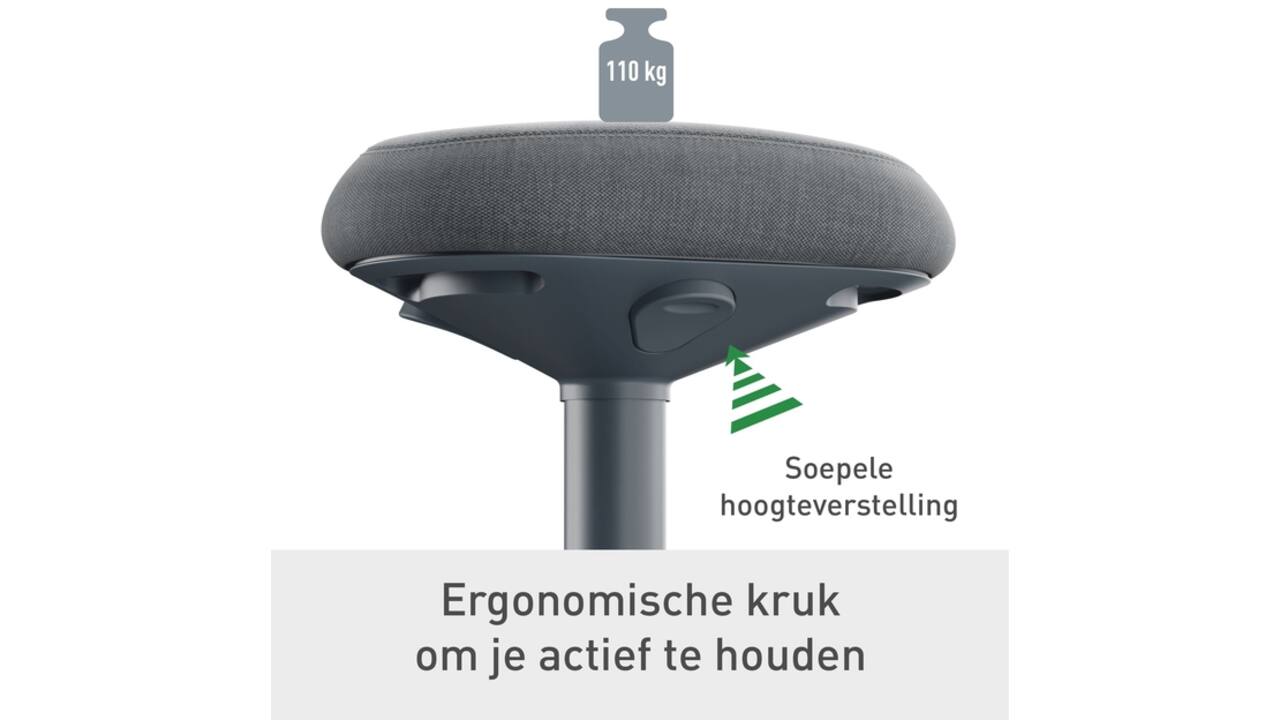 Actieve stakruk Leitz Ergo met comfortzitting