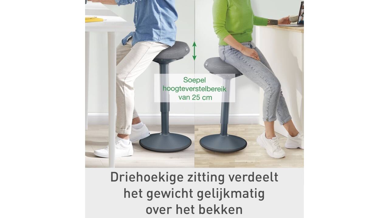 Actieve stakruk Leitz Ergo met comfortzitting