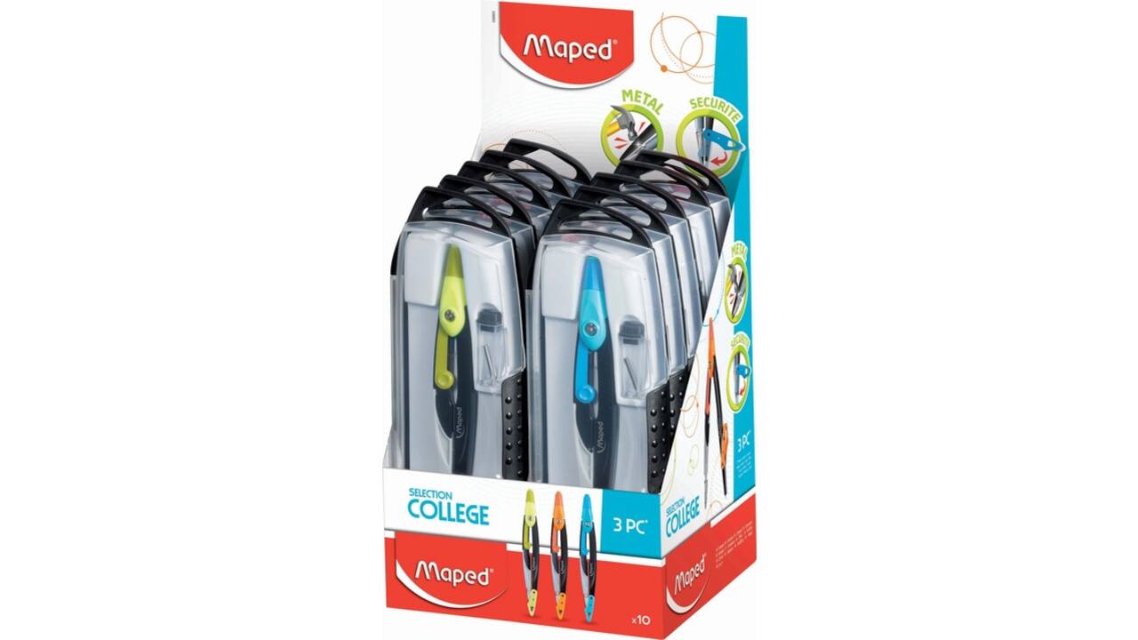 Passer Maped Metaal 3delig assorti