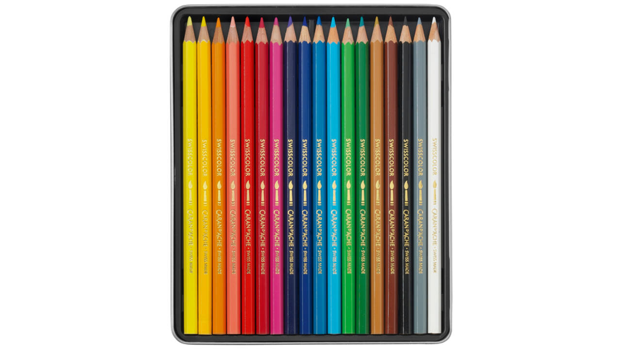 Kleurpotloden Caran d'Ache Swisscolor aquarel 18stuks ass.