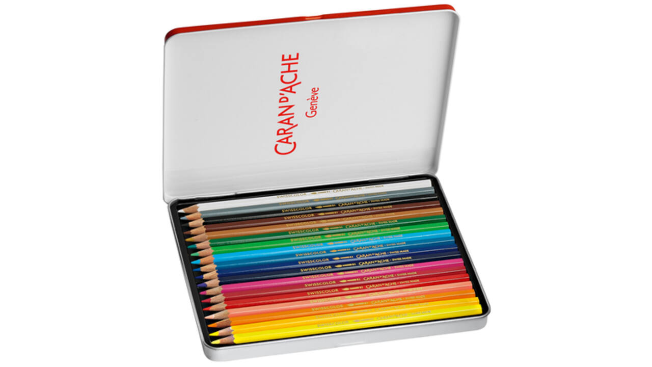 Kleurpotloden Caran d'Ache Swisscolor aquarel 18stuks ass.
