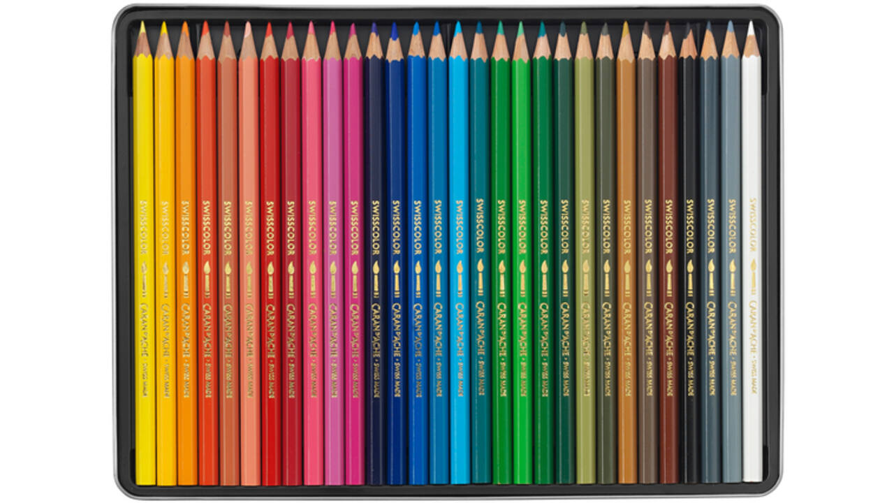 Kleurpotloden Caran d'Ache Swisscolor aquarel 30stuks ass.