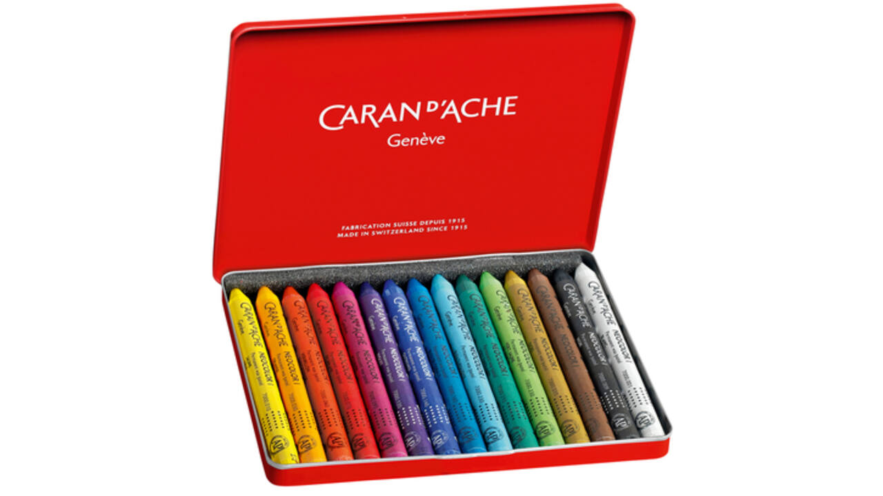 Waskrijt Caran d'Ache neocolor-I 15stuks assorti