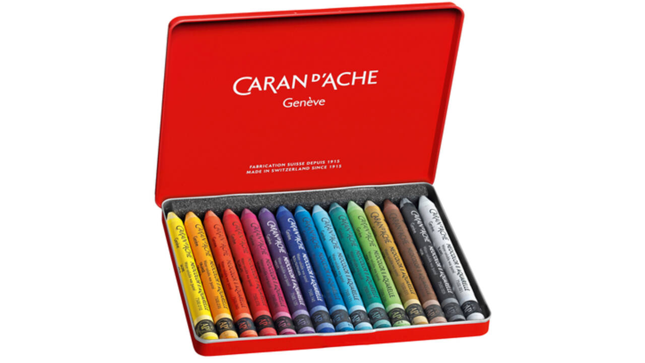 Waskrijt Caran d'Ache neocolor-II 15stuks assorti