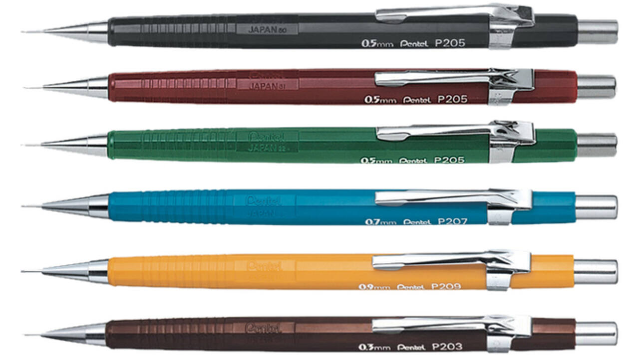 Vulpotlood Pentel P207 HB 0.7mm blauw