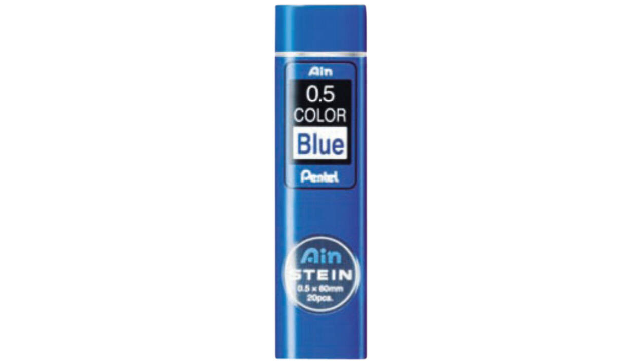 Potloodstift Pentel HB 0.5mm blauw koker à 20 stuks