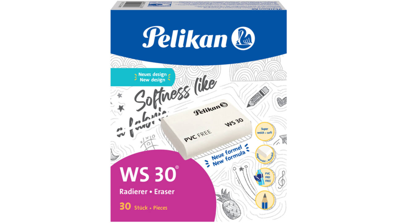 Gum Pelikan WS30 37x30x9mm potlood zacht wit