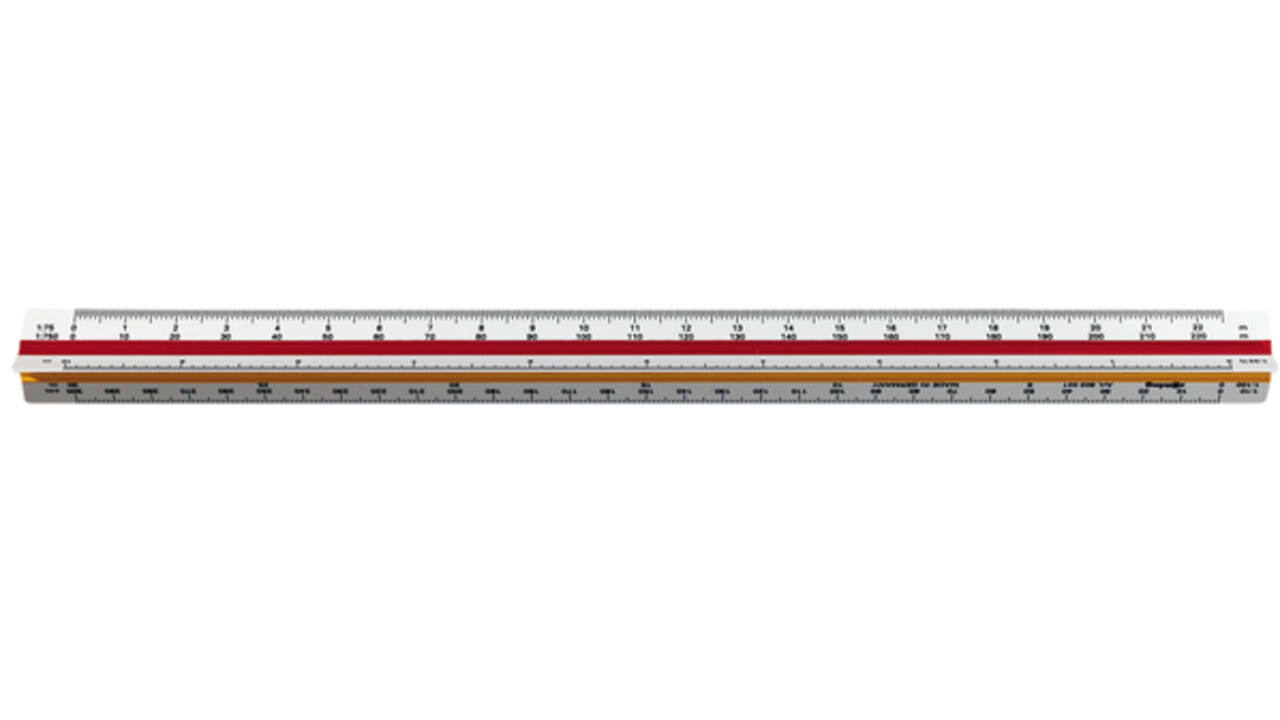 Reductieschaalstok rOtring driekantig architect 30cm