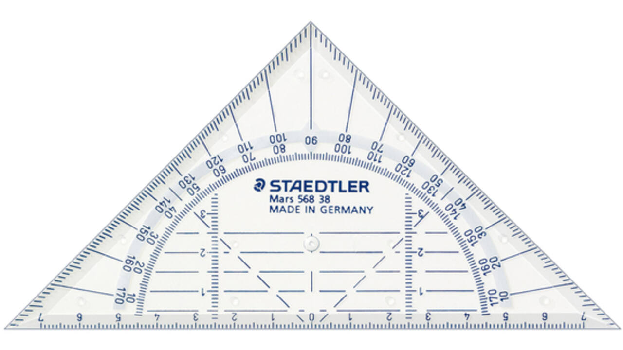 Geodriehoek Staedtler 568 160mm transparant