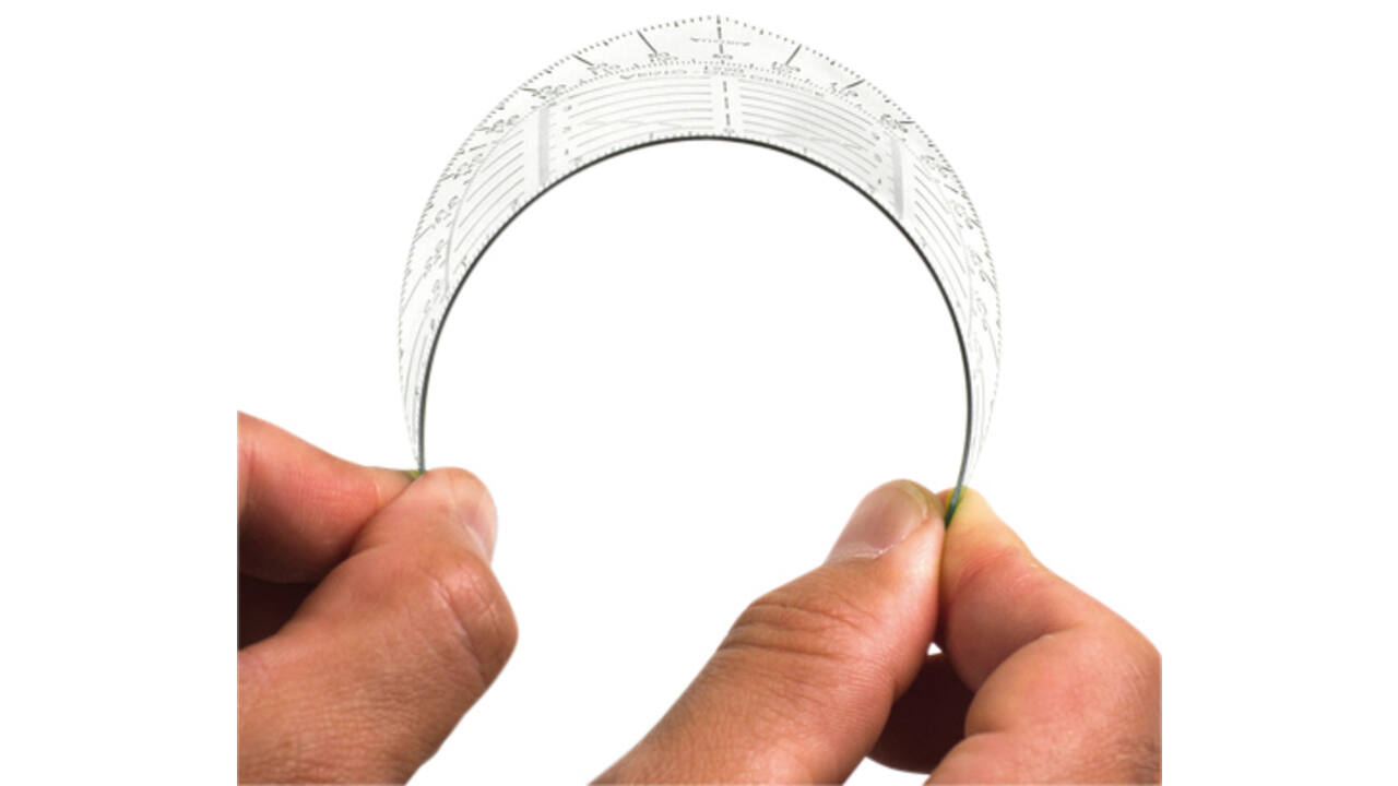 Geodriehoek Aristo 1550 160mm flexibel transparant